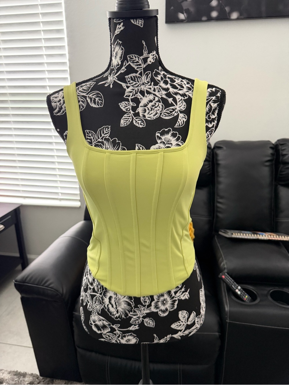 Express Lime Green Square Neck Tank